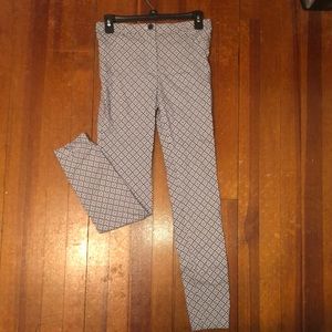 Patterned Stretch Work Pants